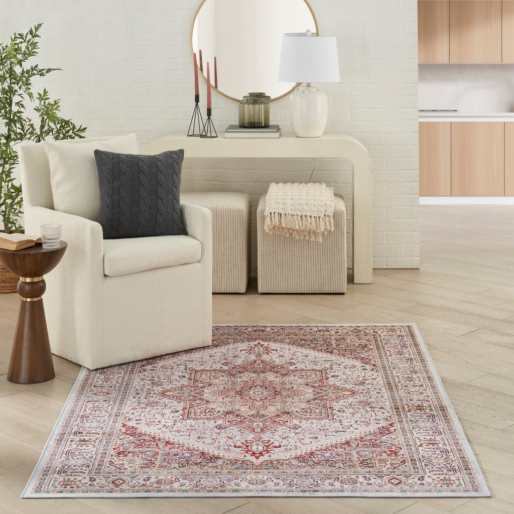 nourison vintage home vnh01 ivory red rug