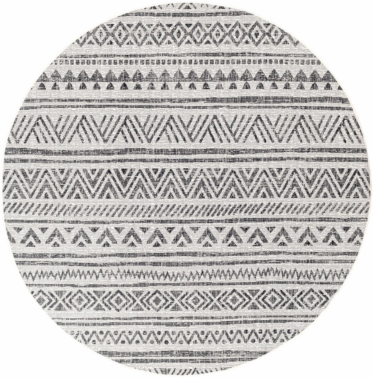 Hauteloom Catrine CATRI Black Machine Made Polypropylene Rug