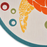 nourison aloha alh27 teal multi rug