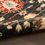 nourison antique bloom anb01 black rug