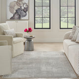 nourison glitz glz09 silver grey rug