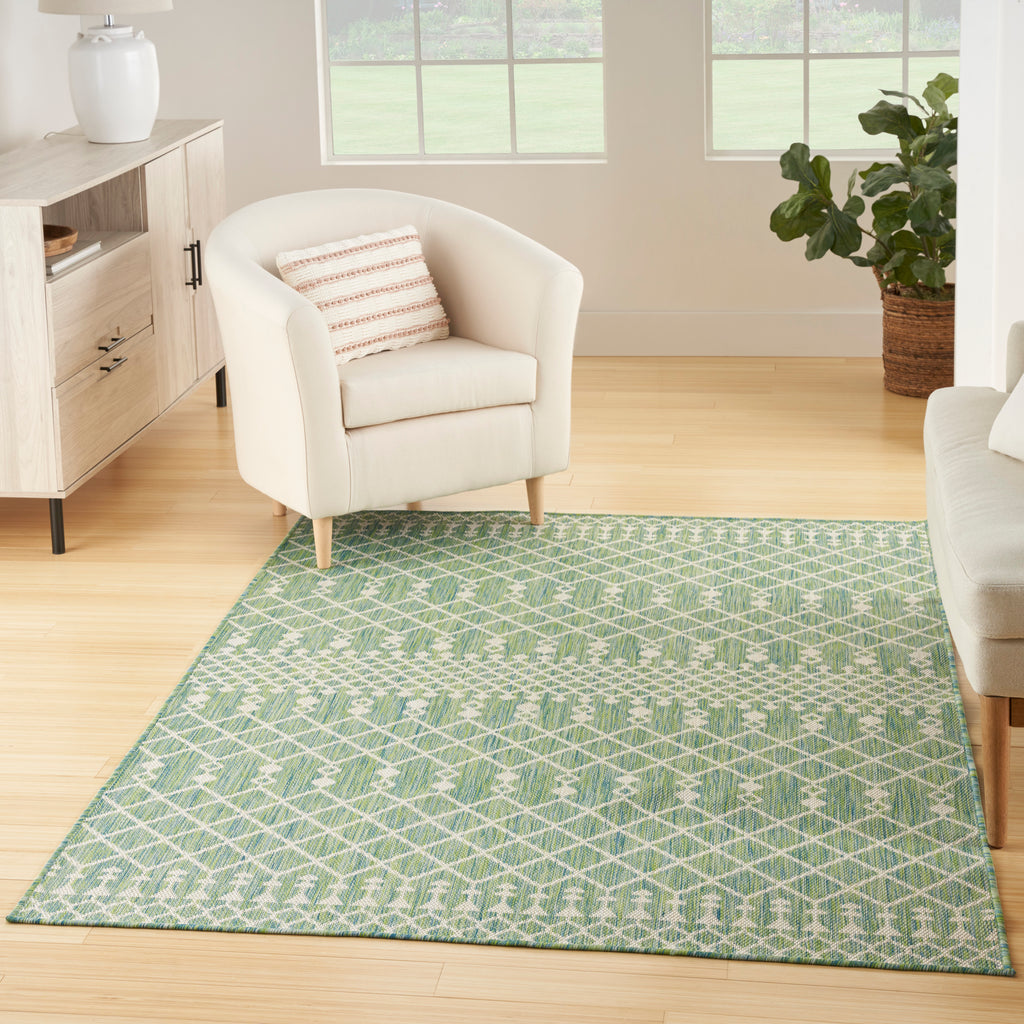 nourison positano pos02 blue green rug
