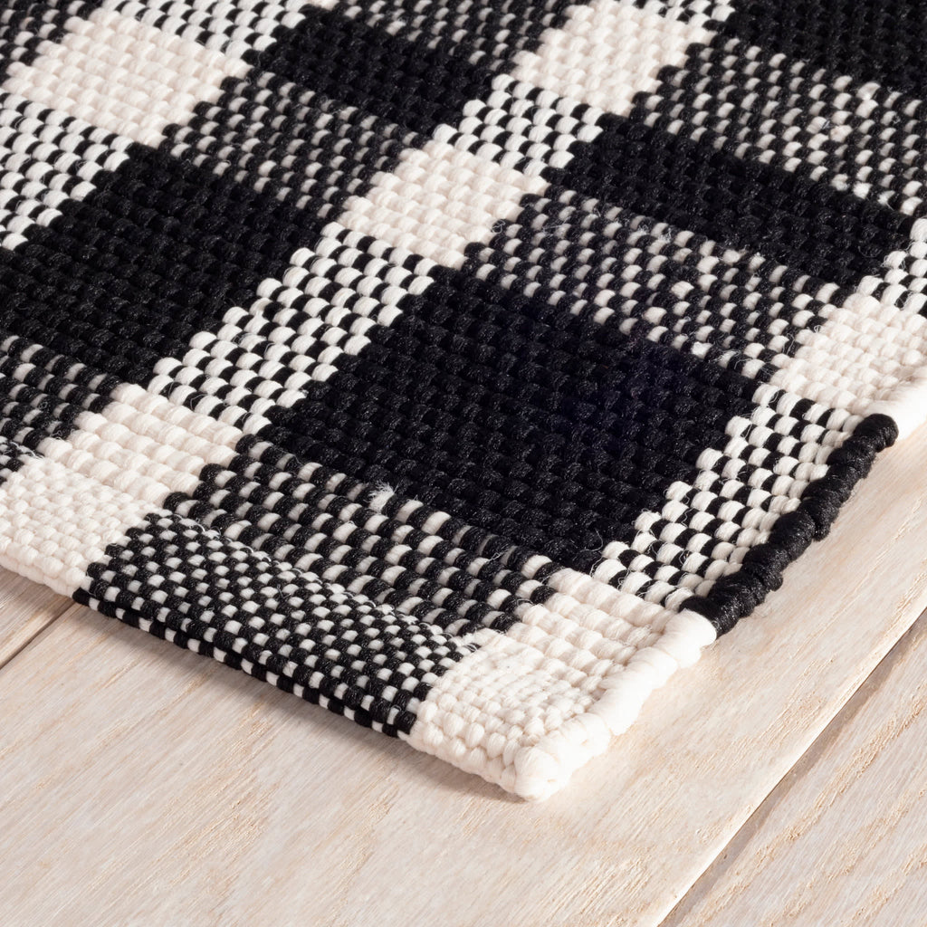 dash albert tattersall da982 black rug