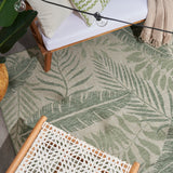 nourison garden oasis goa02 ivory green rug