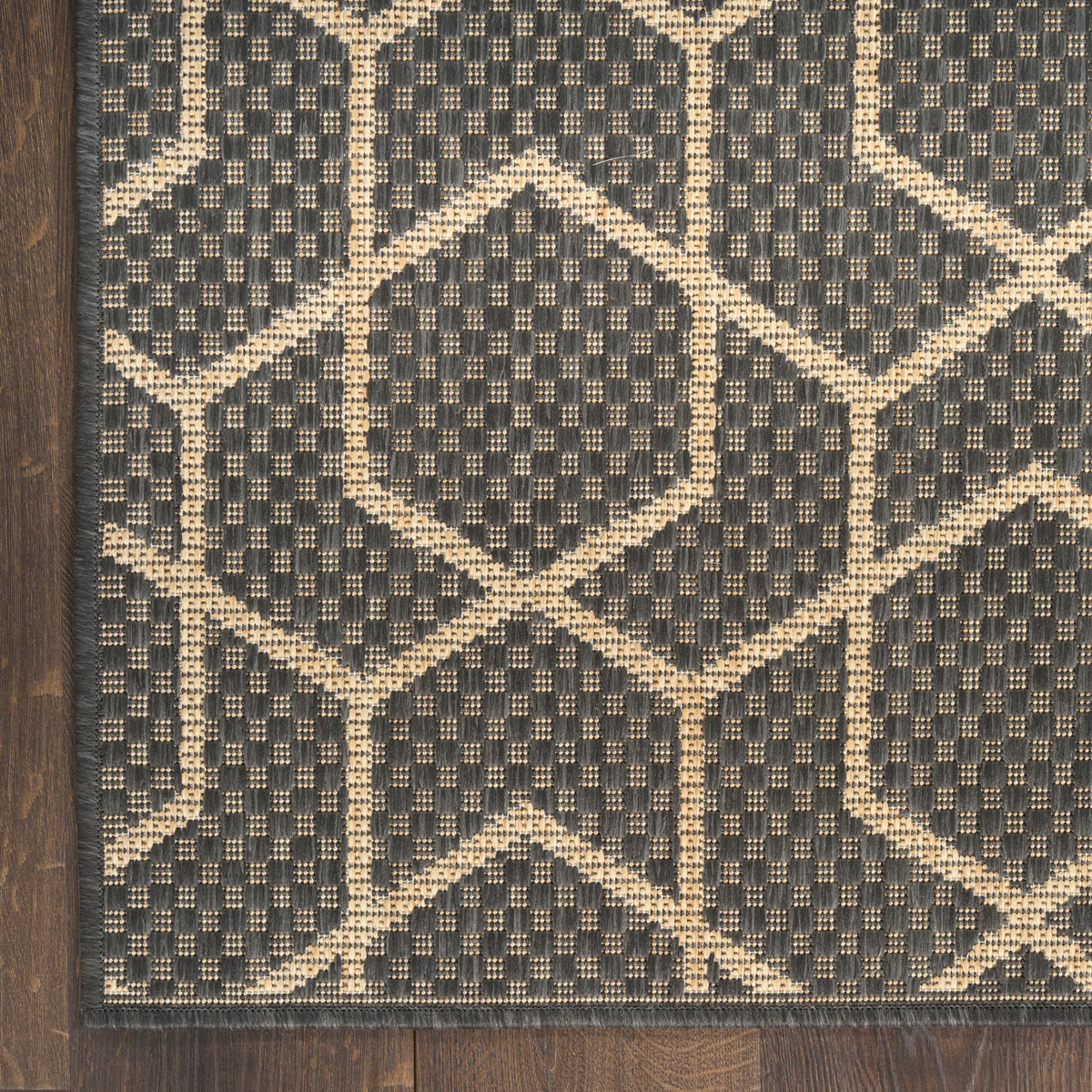 nourison horizon indoor outdoor hoz01 charcoal rug