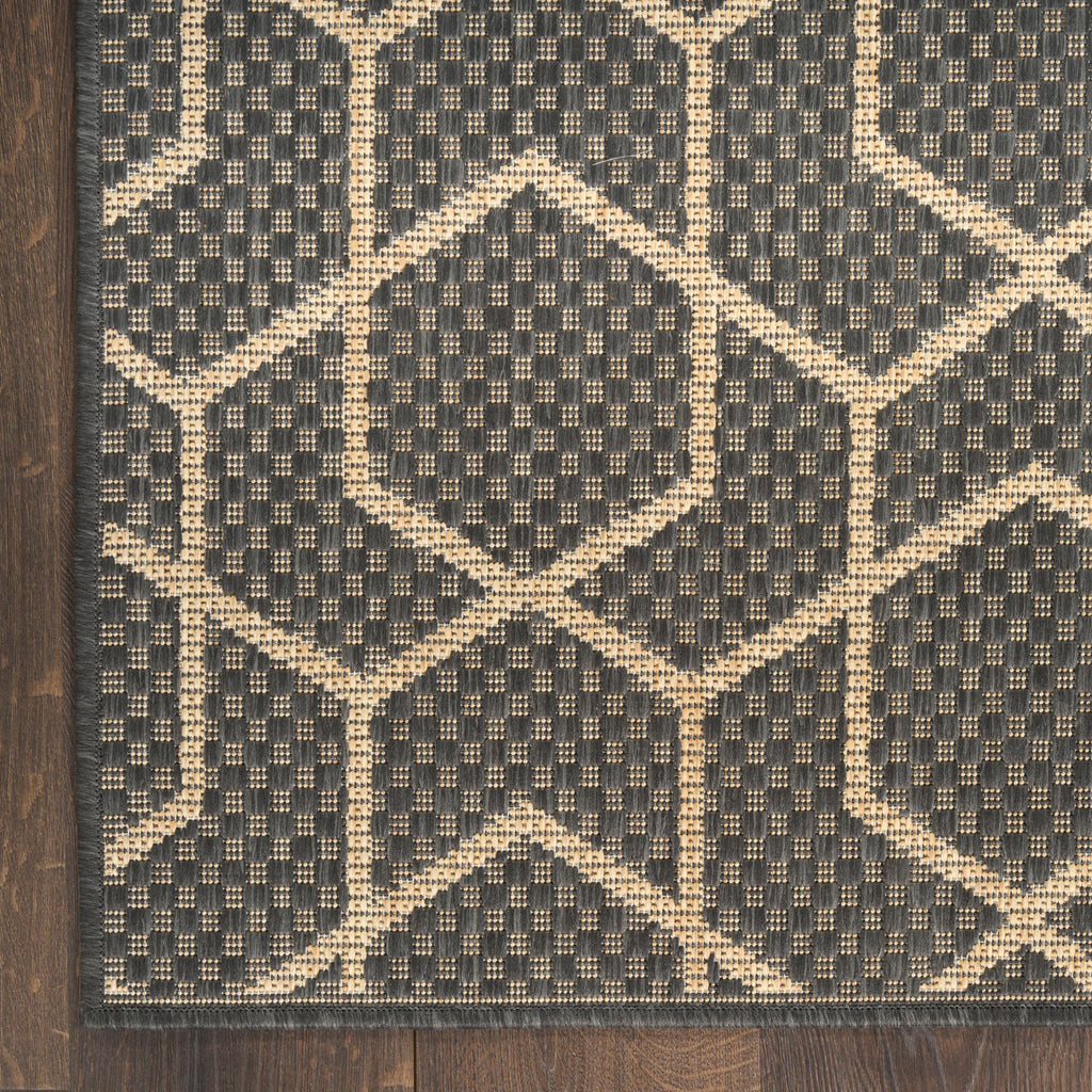 nourison horizon indoor outdoor hoz01 charcoal rug