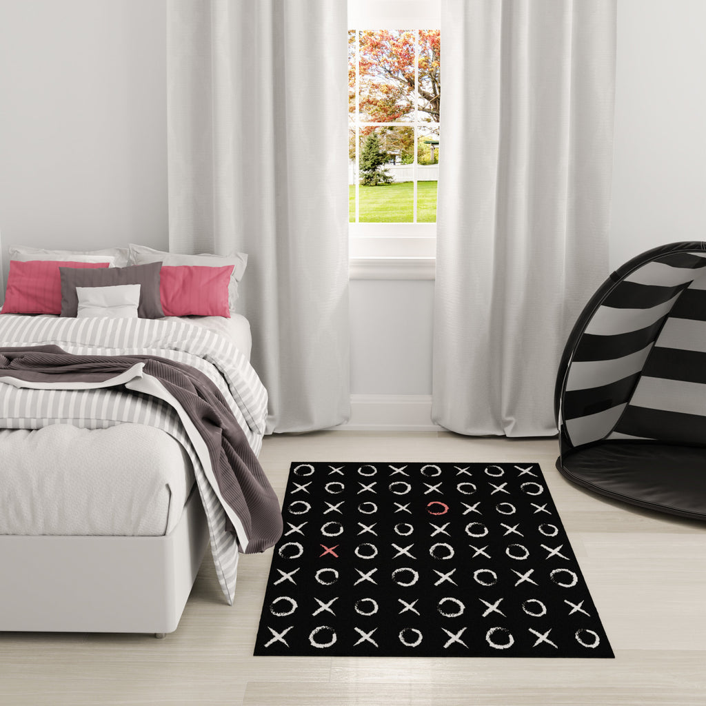 nourison imagination ima18 black rug