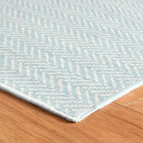 dash albert herringbone da2040 swedish blue rug