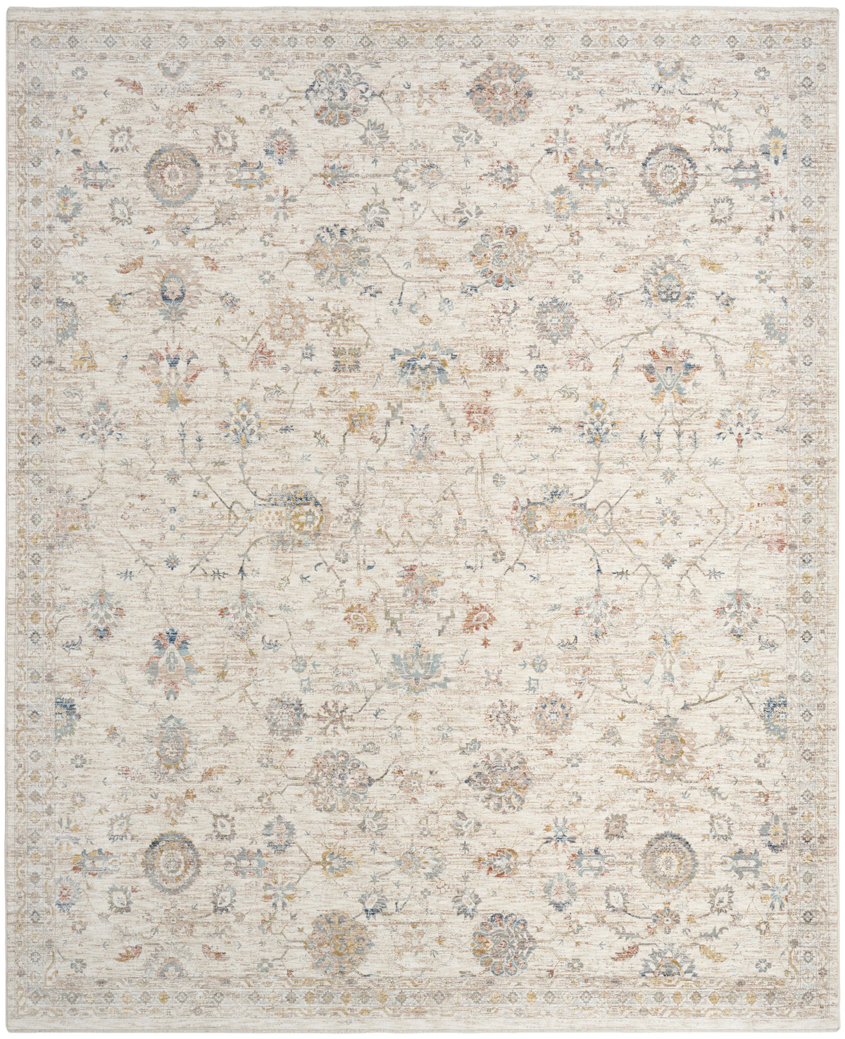 nourison antique fusion anf04 ivory multicolor rug