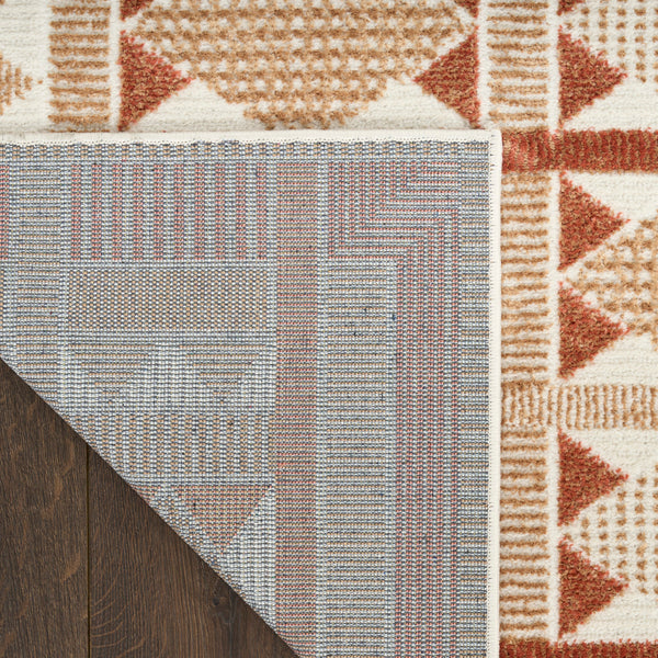 nourison nordic nrc06 rust rug