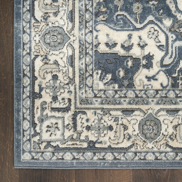 nourison quarry qua18 navy ivory rug