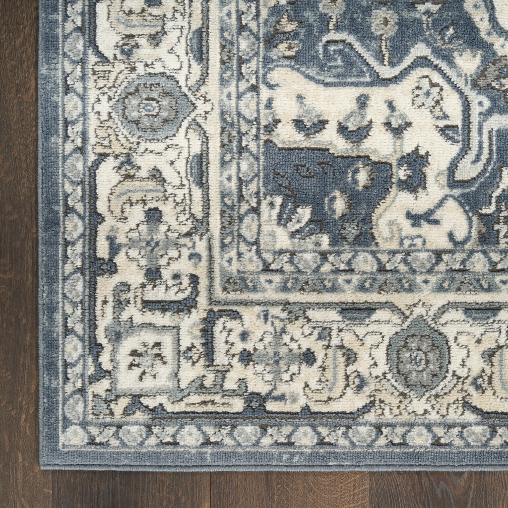 nourison quarry qua18 navy ivory rug