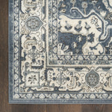 nourison quarry qua18 navy ivory rug