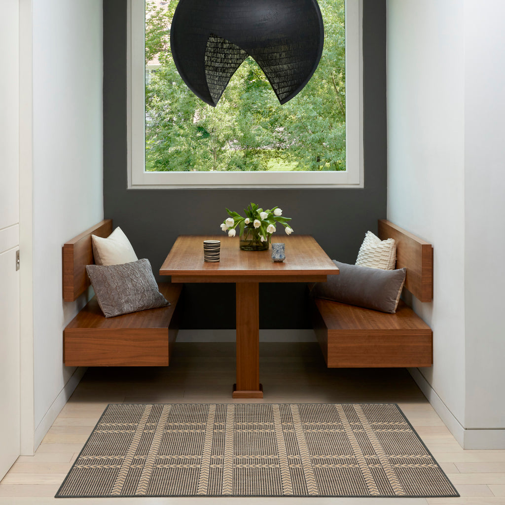nourison horizon indoor outdoor hoz04 charcoal rug