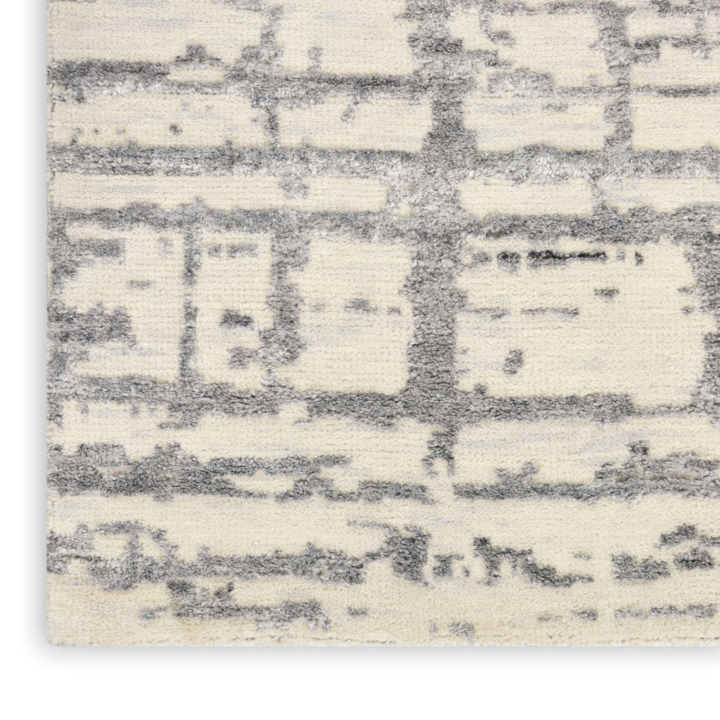 nourison luna lun02 ivory grey rug