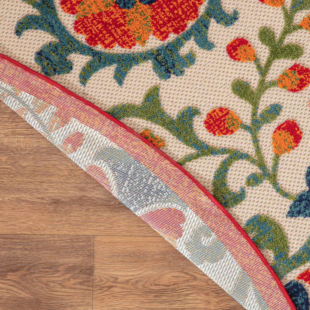 nourison aloha alh17 red multicolor rug