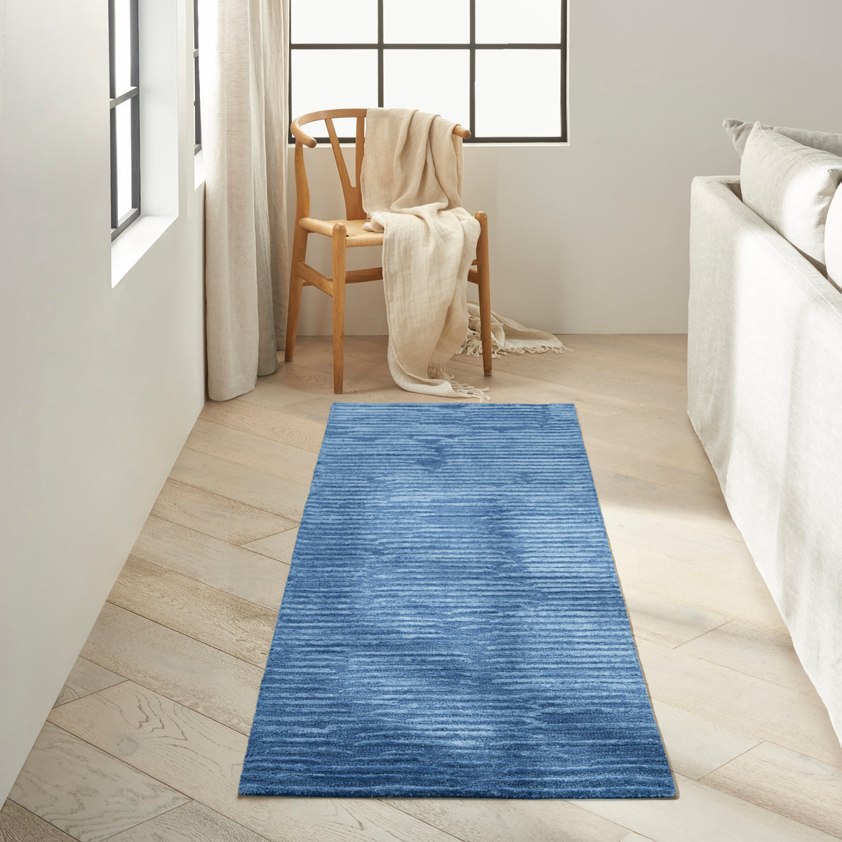 nourison ck010 linear lnr01 blue rug
