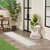 nourison nourison essentials nre02 ivory black rug