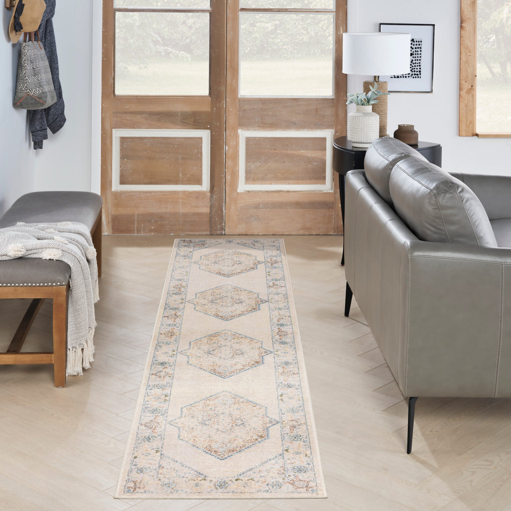 nourison astra machine washable asw13 ivory blue rug
