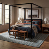dash albert brindle stripe da2500 blue loom knotted wool rug