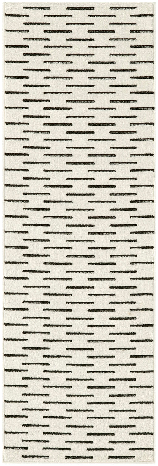 nourison nordic nrc12 ivory black rug