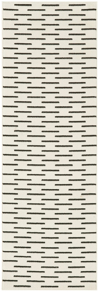 nourison nordic nrc12 ivory black rug