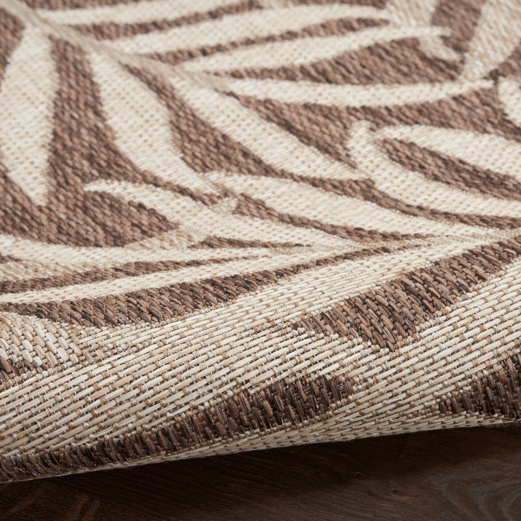 nourison garden oasis goa01 mocha rug