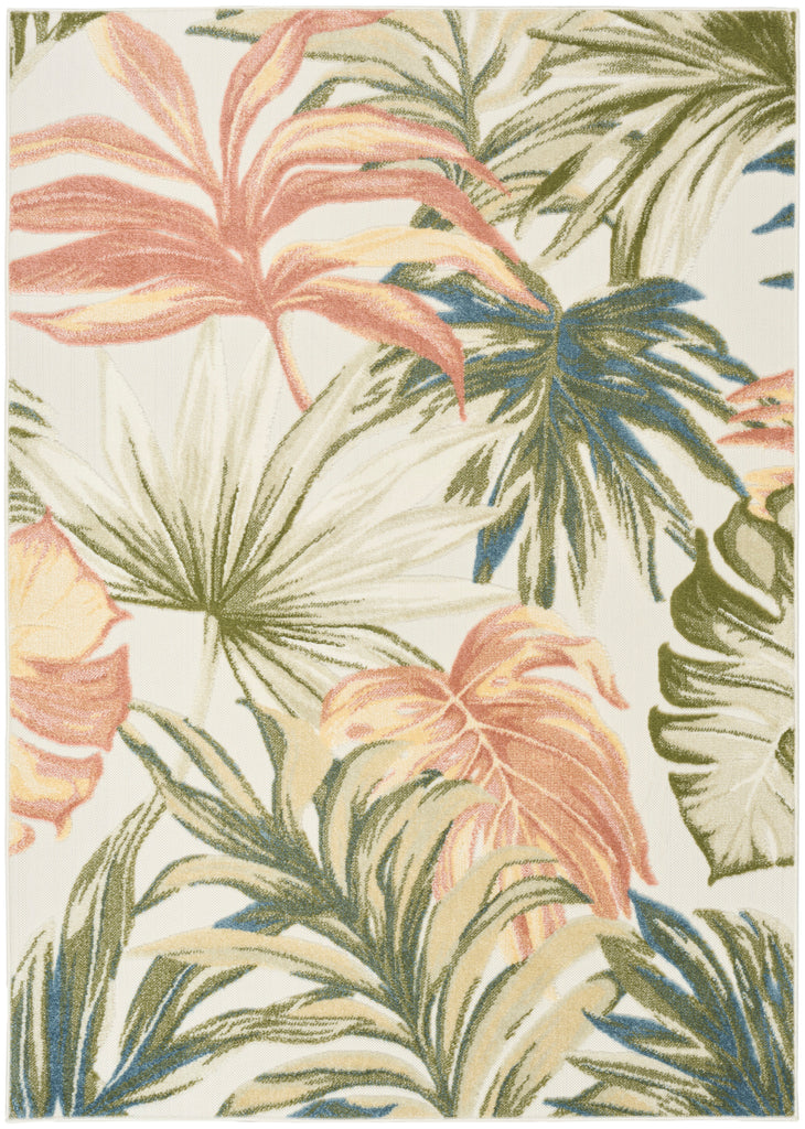 nourison aloha alh43 ivory green rug