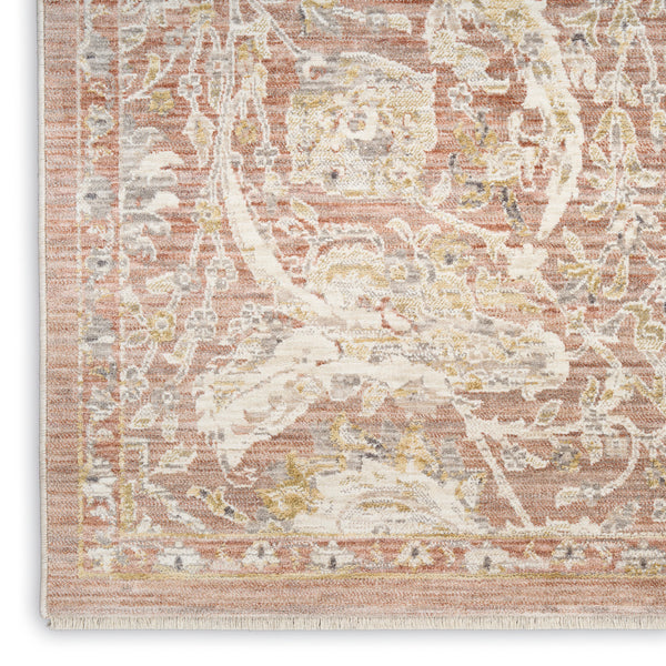 nourison antique fusion anf03 brick rug