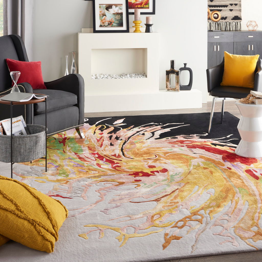 nourison prismatic prs21 multicolor rug
