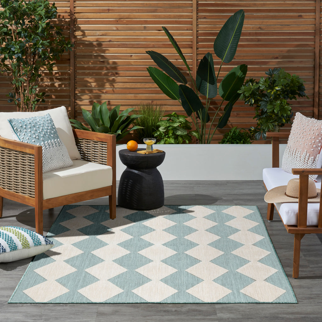 nourison positano pos04 aqua rug