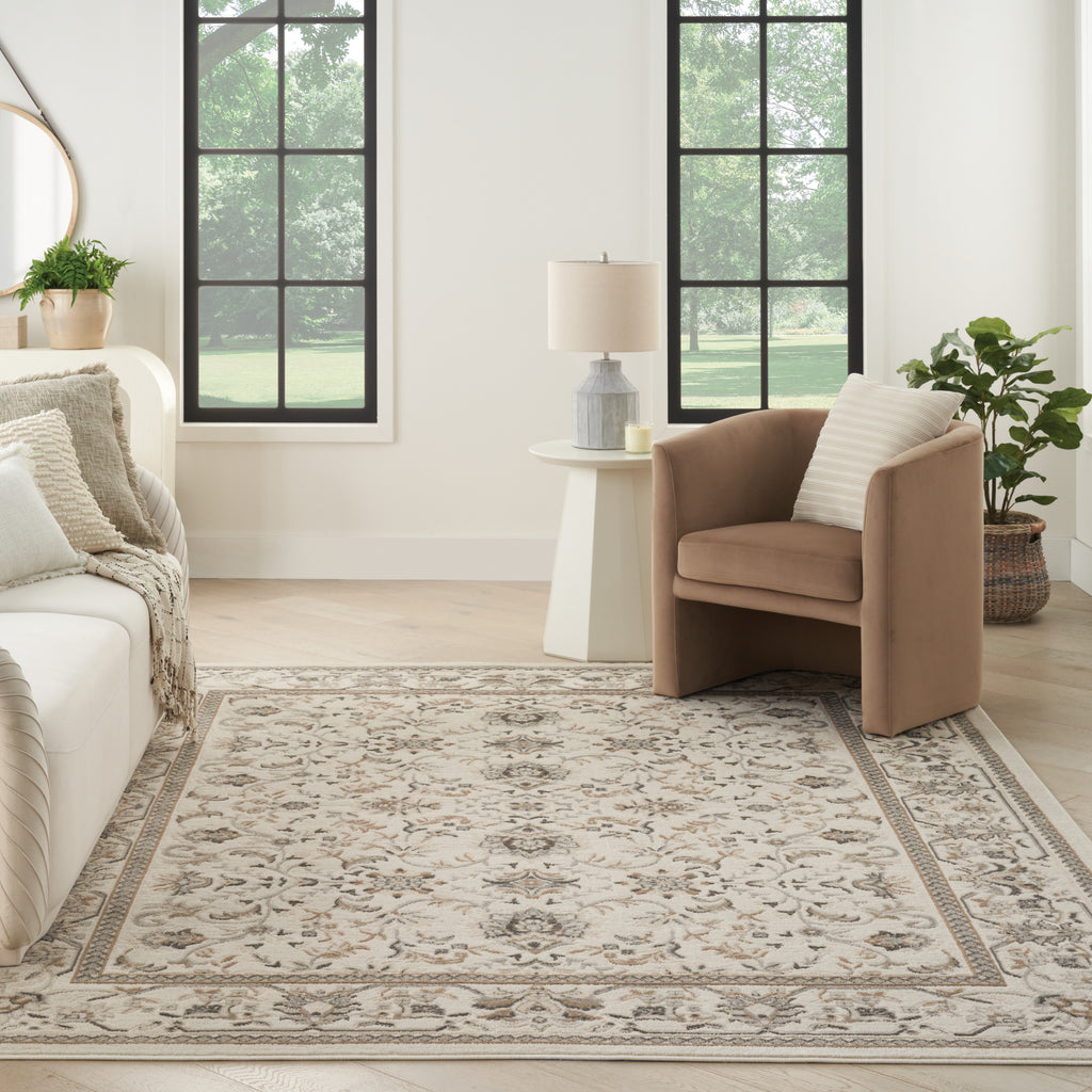 nourison serenity home srh02 ivory mocha rug