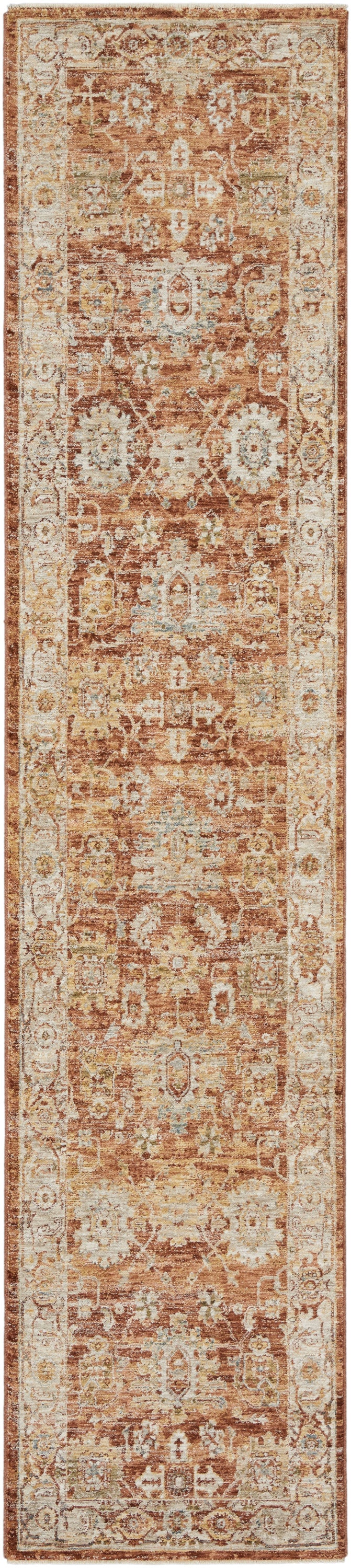 nourison sahar shr02 rust rug