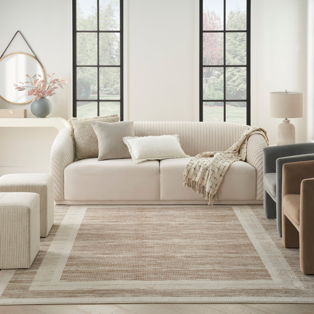 nourison serenity home srh07 mocha ivory rug