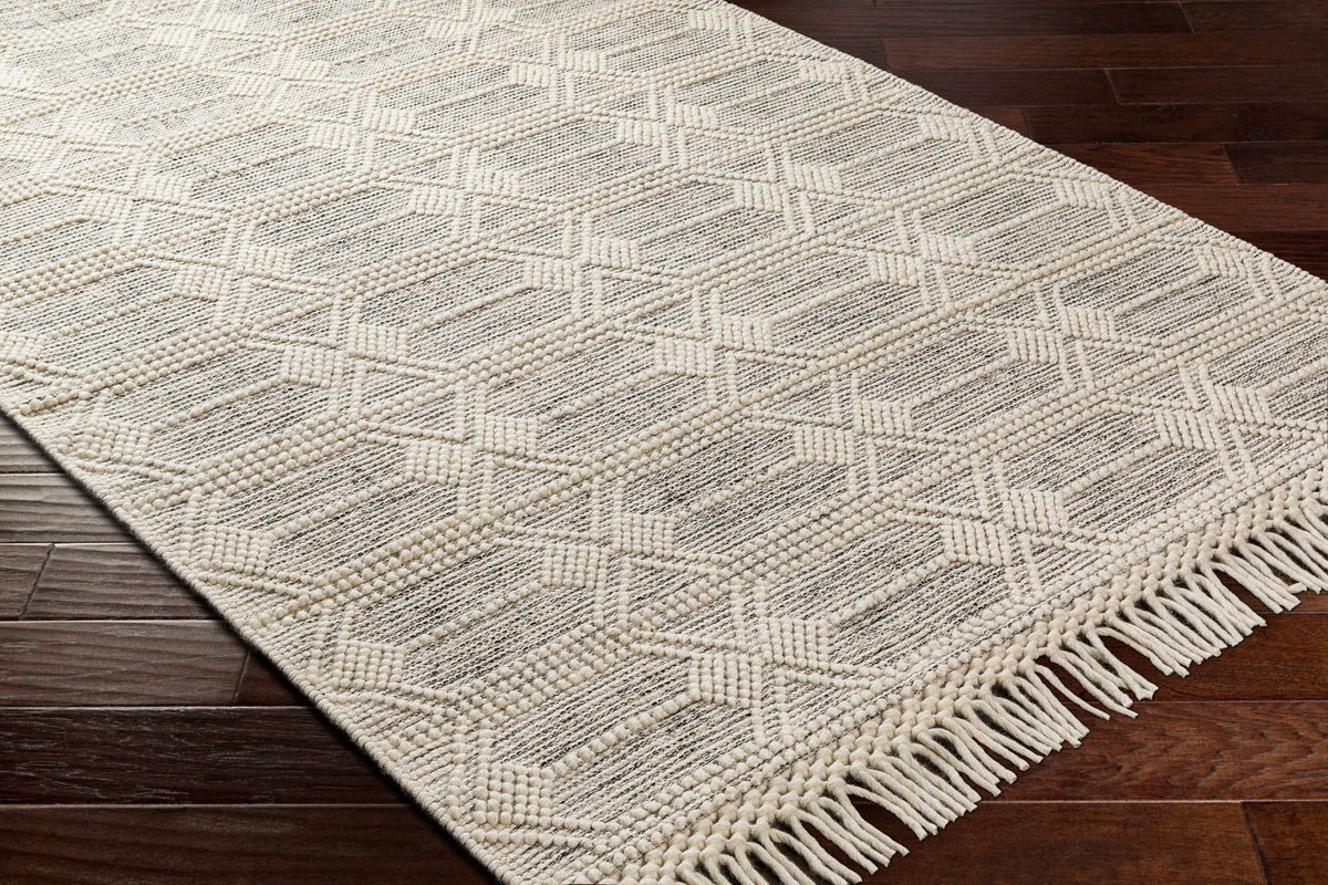 Hauteloom Chars CHARS Ivory Woven/Flatwoven Wool Rug