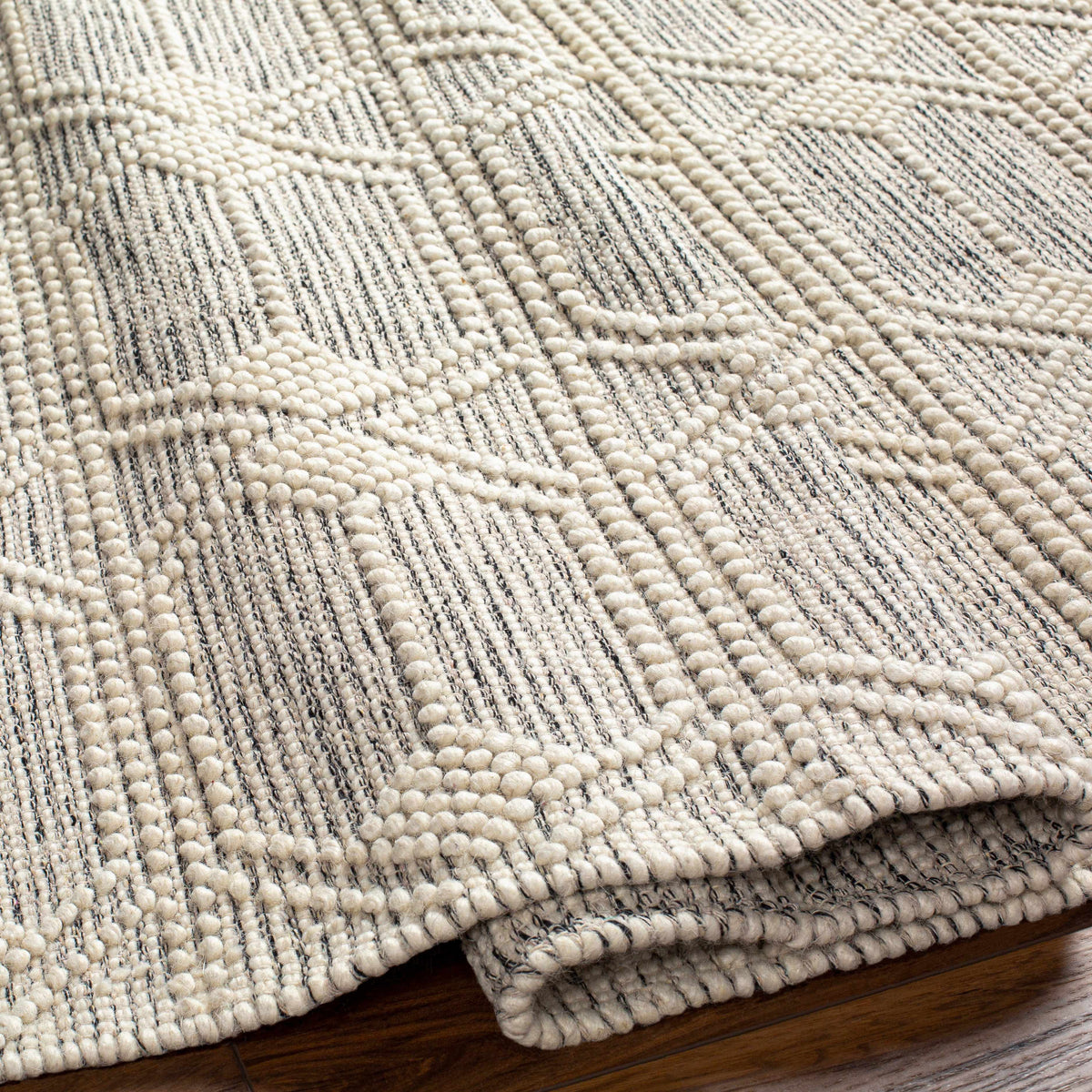Hauteloom Chars CHARS Ivory Woven/Flatwoven Wool Rug