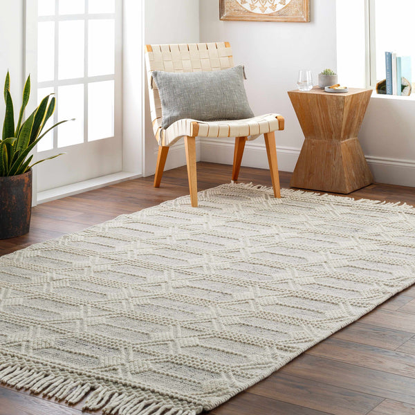 Hauteloom Chars CHARS Ivory Woven/Flatwoven Wool Rug