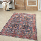 nourison grand washables grw02 navy brick rug