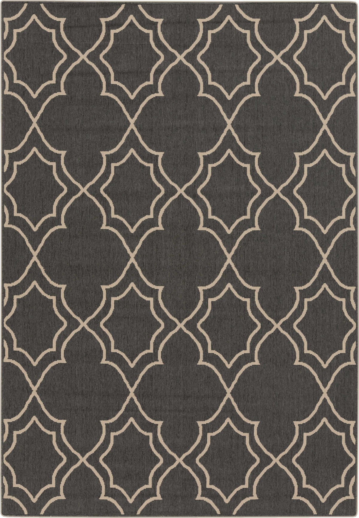 Hauteloom Chertsey CHE Black Machine Made Olefin Rug
