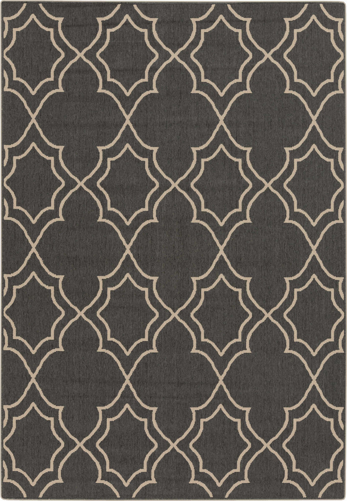 Hauteloom Chertsey CHE Black Machine Made Olefin Rug
