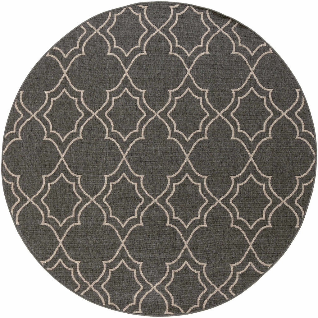 Hauteloom Chertsey CHE Black Machine Made Olefin Rug