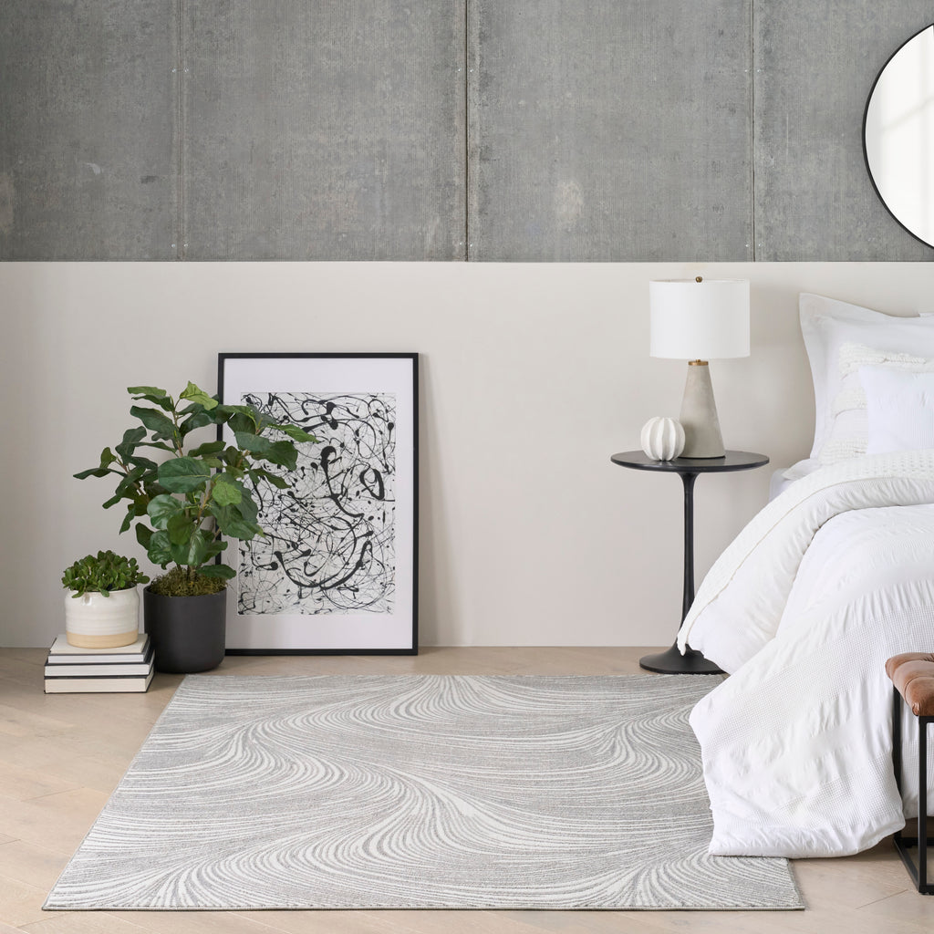nourison central park west cep02 grey rug