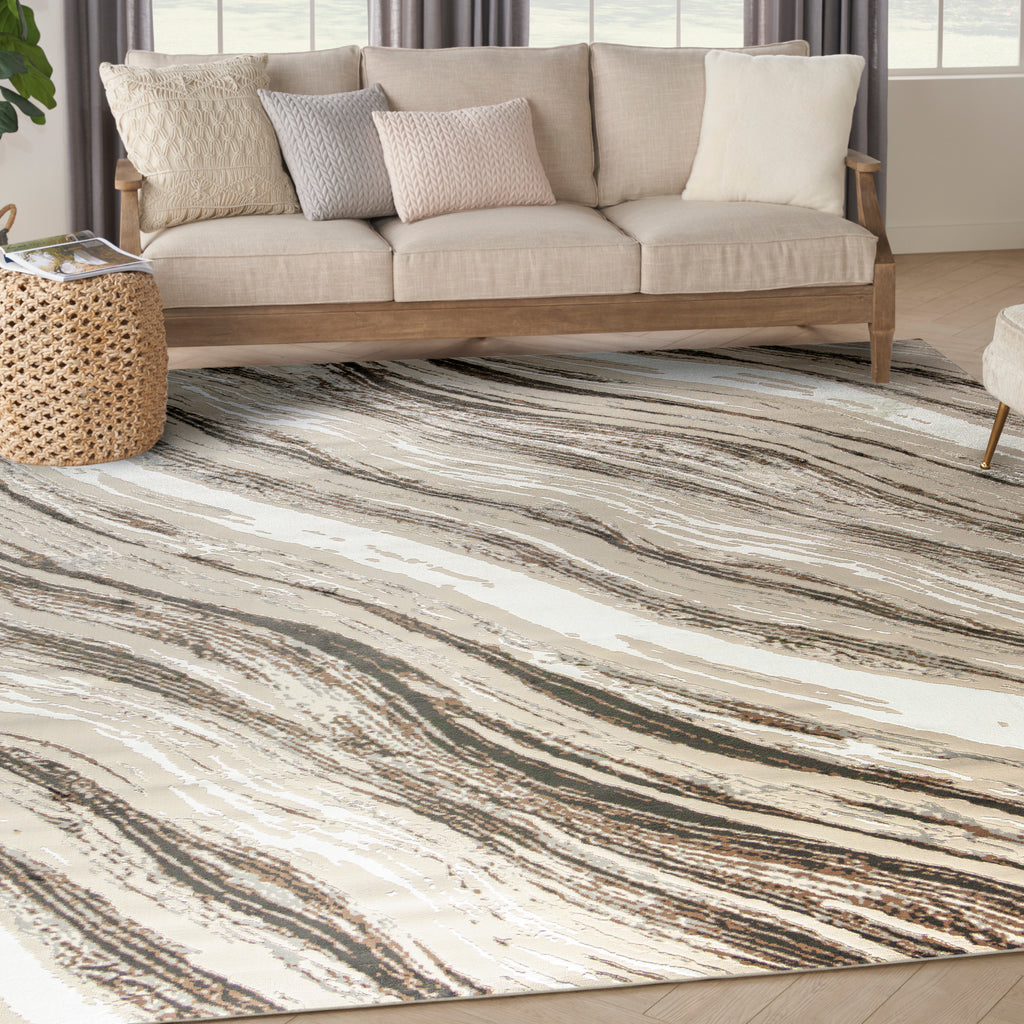 nourison sustainable trends sut05 beige grey rug