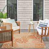 nourison garden oasis goa05 coral rug