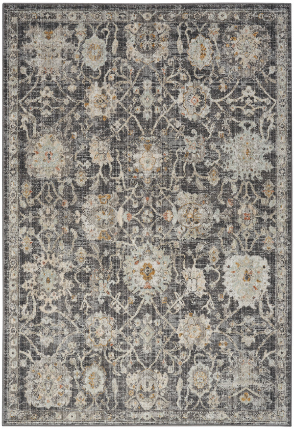nourison oushak home ous01 charcoal rug