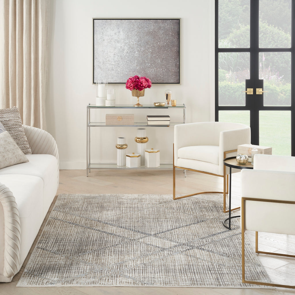 nourison iliana ili03 grey mocha rug