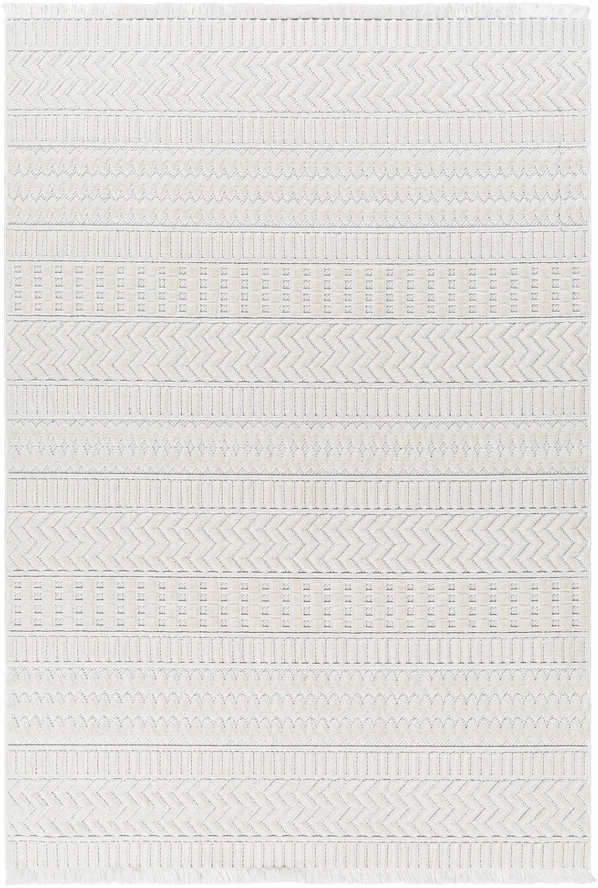 Hauteloom Limited Edition CIRA01 White Machine Made Polyester Rug