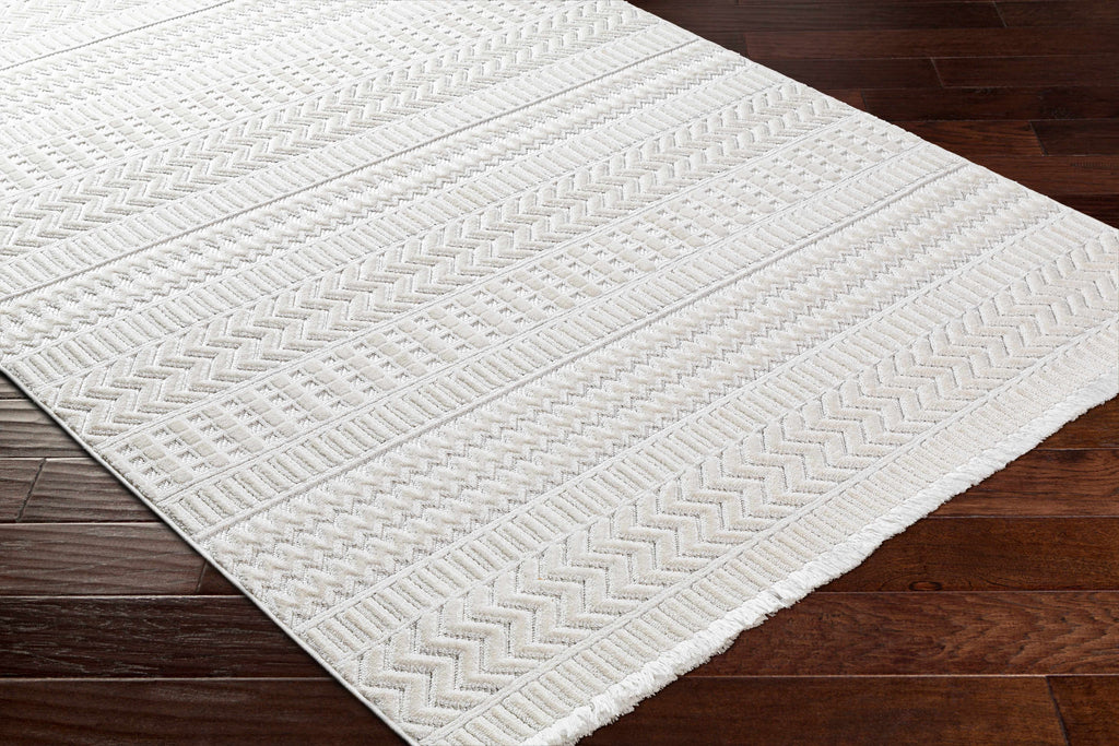 Hauteloom Limited Edition CIRA01 White Machine Made Polyester Rug