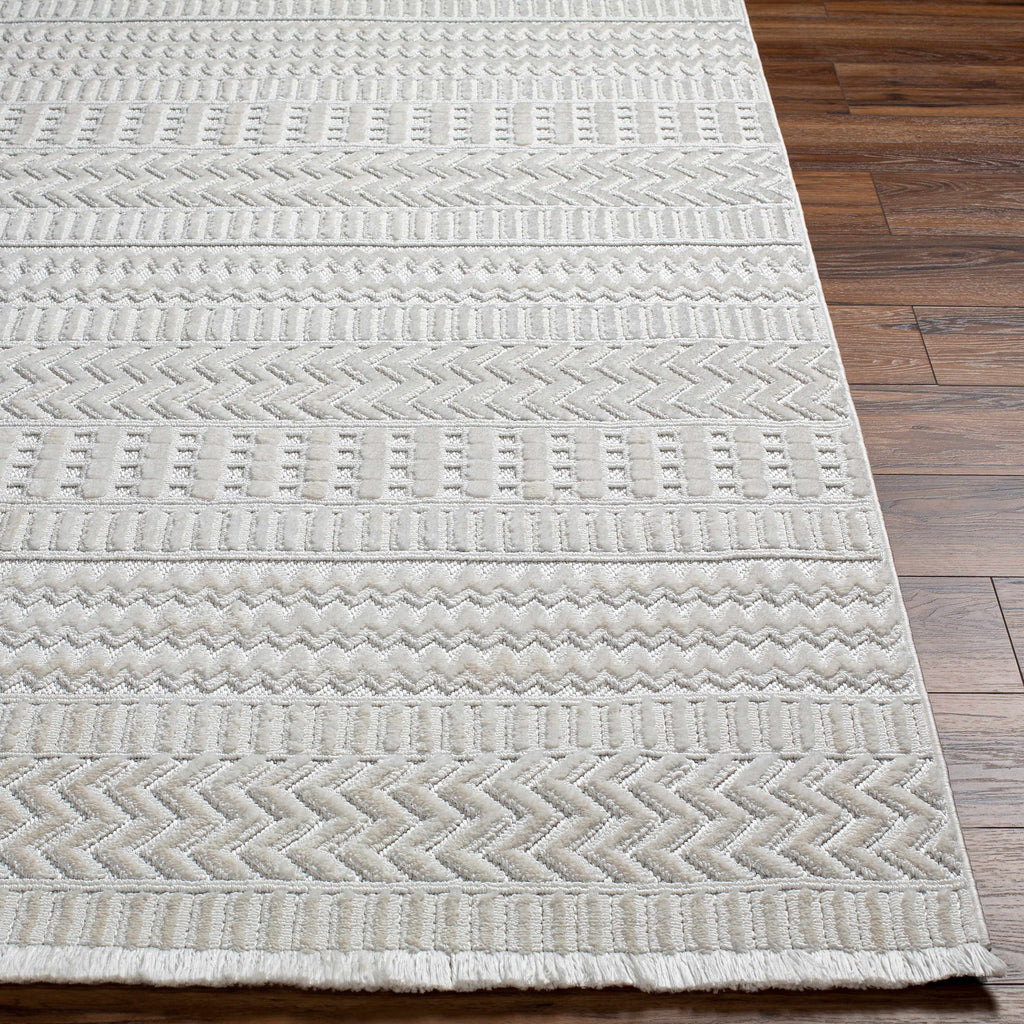 Hauteloom Limited Edition CIRA01 White Machine Made Polyester Rug