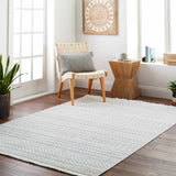 Hauteloom Limited Edition CIRA01 White Machine Made Polyester Rug